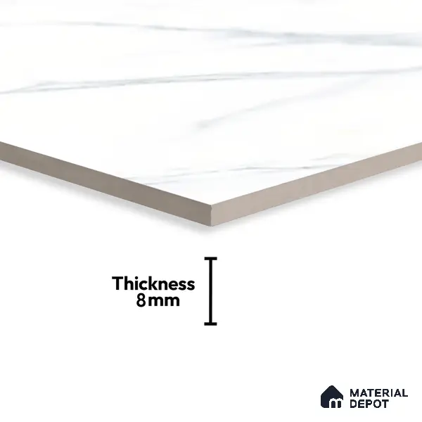 Marble Wall Tile TL 06566 Clomax Aqua Endless 2 ft x 1 ft Ceramic Glossy Finish - 8 mm | Suitable for Living Room, Kitchen & Bathroom
