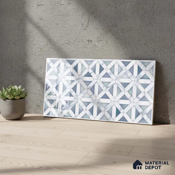 Highlighter Wall Tile TL 06457 B R Clomax Aqua HL 2 2 ft x 1 ft Ceramic Glossy Finish - 8 mm | Suitable for Living Room, Kitchen & Bathroom (Sample)