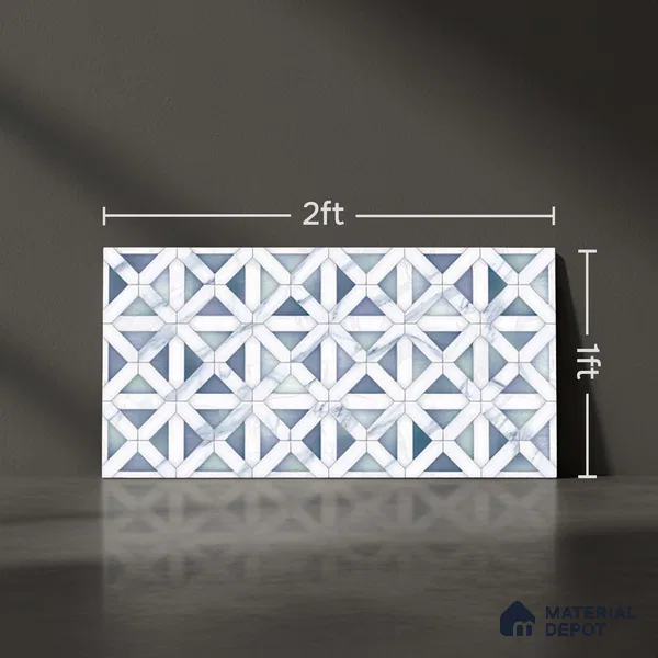 Highlighter Wall Tile TL 06457 B R Clomax Aqua HL 2 2 ft x 1 ft Ceramic Glossy Finish - 8 mm | Suitable for Living Room, Kitchen & Bathroom (Sample)
