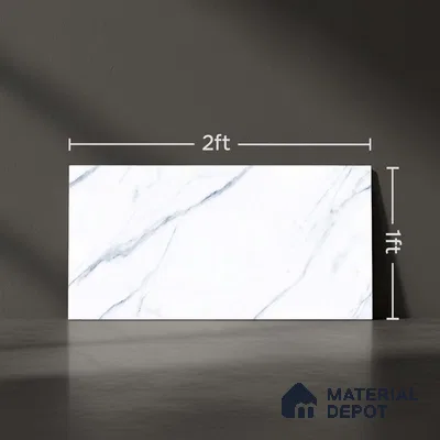 Marble Wall Tile TL 06457 Clomax Aqua 2 ft x 1 ft Ceramic Glossy Finish - 8 mm | Suitable for Living Room, Kitchen & Bathroom