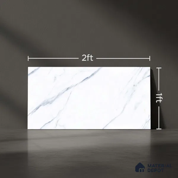 Marble Wall Tile TL 06457 Clomax Aqua 2 ft x 1 ft Ceramic Glossy Finish - 8 mm | Suitable for Living Room, Kitchen & Bathroom