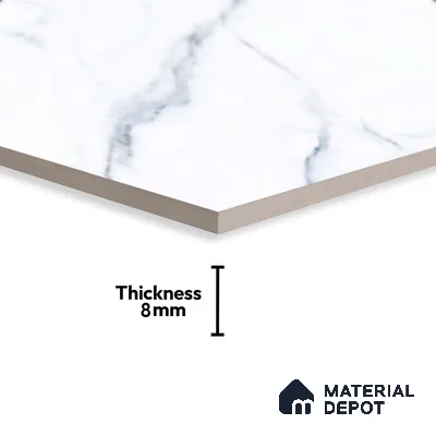 Marble Wall Tile TL 06457 Clomax Aqua 2 ft x 1 ft Ceramic Glossy Finish - 8 mm | Suitable for Living Room, Kitchen & Bathroom