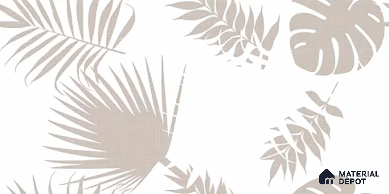 Floral Wall Tile TL 06546 B RL Cratic Grey Decor 2 ft x 1 ft Ceramic Matte Finish - 8 mm | Suitable for Living Room, Kitchen & Bathroom | Please Expect a Slight Variation of Pattern (Sample)