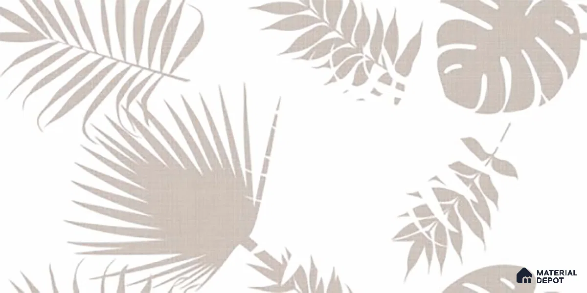 Floral Wall Tile TL 06546 B RL Cratic Grey Decor 2 ft x 1 ft Ceramic Matte Finish - 8 mm | Suitable for Living Room, Kitchen & Bathroom | Please Expect a Slight Variation of Pattern (Sample)