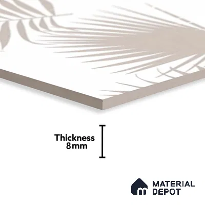 Floral Wall Tile TL 06546 B RL Cratic Grey Decor 2 ft x 1 ft Ceramic Matte Finish - 8 mm | Suitable for Living Room, Kitchen & Bathroom | Please Expect a Slight Variation of Pattern (Sample)