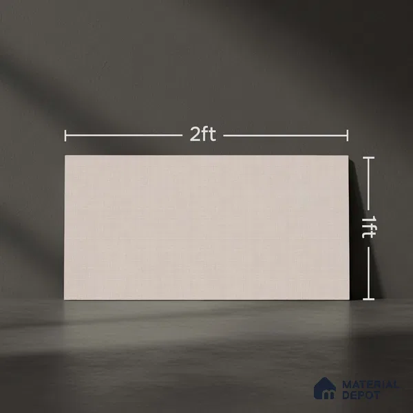 Fabric Wall Tile TL 06546 C R Cratic Grey 2 ft x 1 ft Ceramic Matte Finish - 8 mm | Suitable for Living Room, Kitchen & Bathroom (Sample)