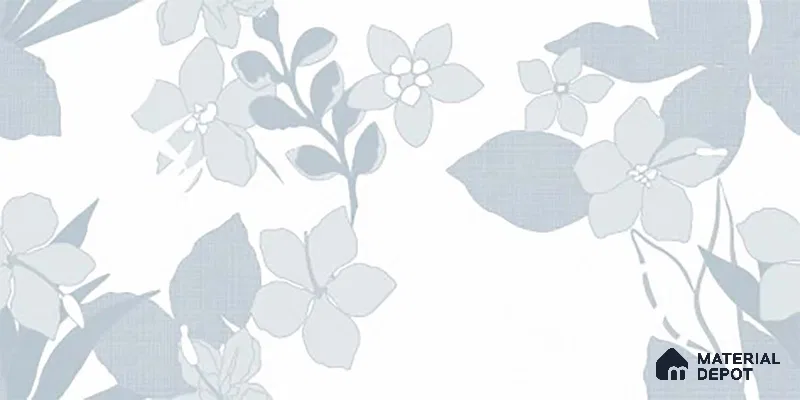 Floral Wall Tile TL 06546 D RL Cratic Aqwa Decor 2 ft x 1 ft Ceramic Matte Finish - 8 mm | Suitable for Living Room, Kitchen & Bathroom | Please Expect a Slight Variation of Pattern (Sample)