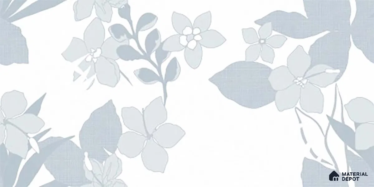Floral Wall Tile TL 06546 D RL Cratic Aqwa Decor 2 ft x 1 ft Ceramic Matte Finish - 8 mm | Suitable for Living Room, Kitchen & Bathroom | Please Expect a Slight Variation of Pattern (Sample)