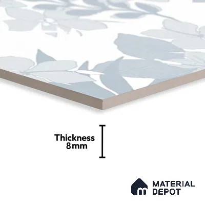 Floral Wall Tile TL 06546 D RL Cratic Aqwa Decor 2 ft x 1 ft Ceramic Matte Finish - 8 mm | Suitable for Living Room, Kitchen & Bathroom | Please Expect a Slight Variation of Pattern (Sample)