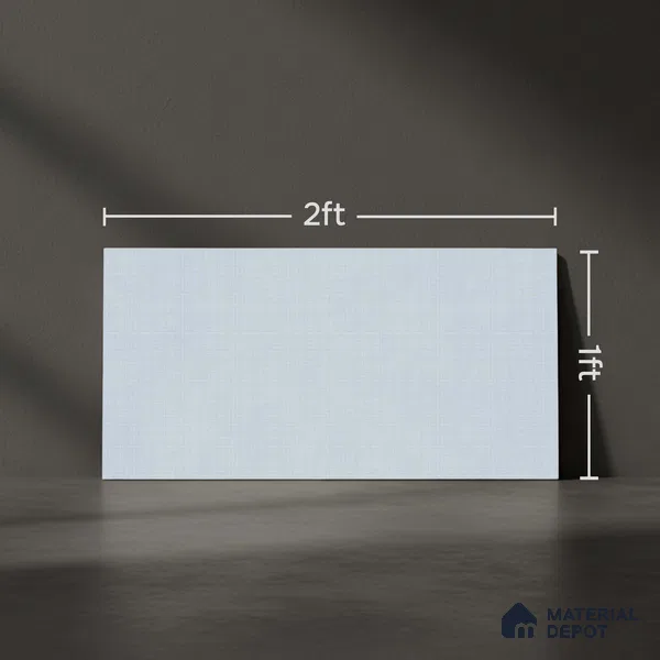 Fabric Wall Tile TL 06546 E R Cratic Aqua 2 ft x 1 ft Ceramic Matte Finish - 8 mm | Suitable for Living Room, Kitchen & Bathroom (Sample)