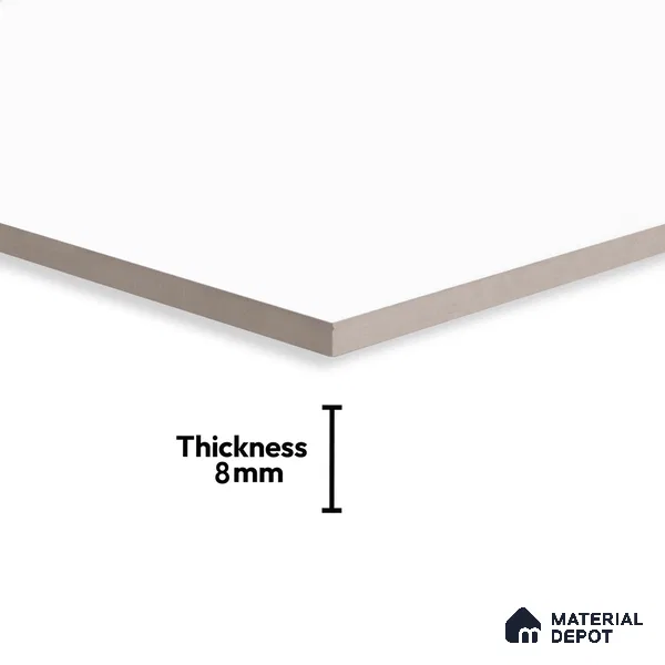 Marble Wall Tile TL 06546 R Cratic White 2 ft x 1 ft Ceramic Matte Finish - 8 mm | Suitable for Living Room, Kitchen & Bathroom (Sample)