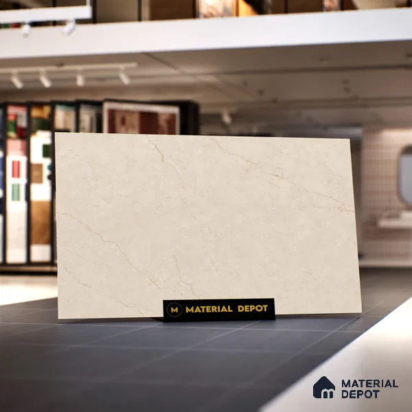 Marble Look Tile TL 09712 6 ft x 4 ft Satin Finish Vitrified Tile - 15 mm | Adhesive and Spacers Must be Used During Installation