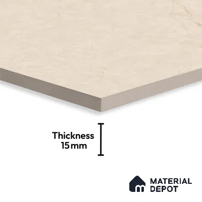 Marble Look Tile TL 09712 6 ft x 4 ft Satin Finish Vitrified Tile - 15 mm | Adhesive and Spacers Must be Used During Installation