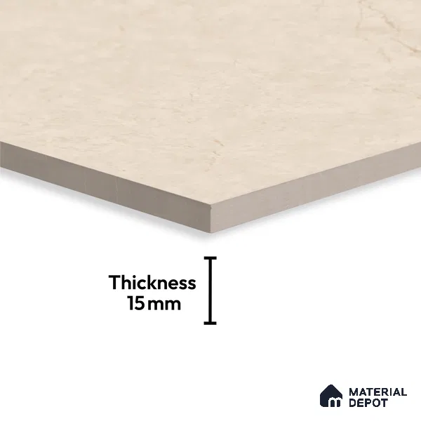 Marble Look Tile TL 09712 6 ft x 4 ft Satin Finish Vitrified Tile - 15 mm | Adhesive and Spacers Must be Used During Installation