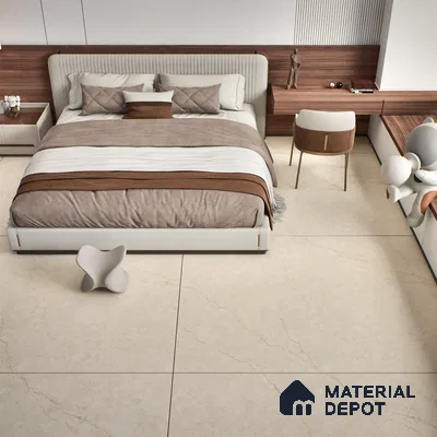 Marble Look Tile TL 09712 6 ft x 4 ft Satin Finish Vitrified Tile - 15 mm | Adhesive and Spacers Must be Used During Installation