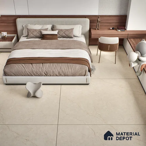 Marble Look Tile TL 09712 6 ft x 4 ft Satin Finish Vitrified Tile - 15 mm | Adhesive and Spacers Must be Used During Installation