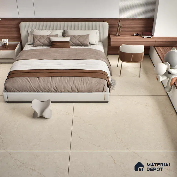 Marble Look Tile TL 09712 6 ft x 4 ft Satin Finish Vitrified Tile - 15 mm | Adhesive and Spacers Must be Used During Installation