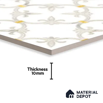 Moroccan Wall & Floor Tile TL 10027 | CRV-68 | 1 ft x 1 ft Matte Finish Ceramic Tile - 10 mm | Suitable for Bathroom, Kitchen, Balcony | Please Expect a Slight Variation of Pattern