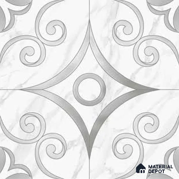 Moroccan Wall Tile TL 10037 | CRV-87 | 1 ft x 1 ft Matte Finish Ceramic Tile - 10 mm | Suitable for Bathroom, Kitchen, Balcony | Please Expect a Slight Variation of Pattern