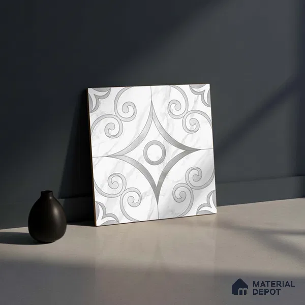 Moroccan Wall Tile TL 10037 | CRV-87 | 1 ft x 1 ft Matte Finish Ceramic Tile - 10 mm | Suitable for Bathroom, Kitchen, Balcony | Please Expect a Slight Variation of Pattern