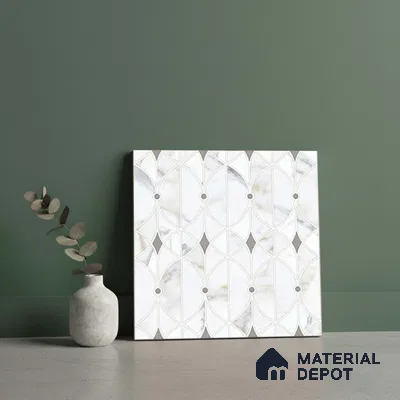 Moroccan Wall & Floor Tile TL 10013 | CRV-103 | 1 ft x 1 ft Matte Finish Ceramic Tile - 10 mm | Suitable for Bathroom, Kitchen, Balcony | Please Expect a Slight Variation of Pattern