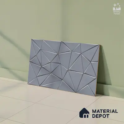 3D Wall Tile TL 00630 C Grey Moonstone 12 x 18 inch Glossy Finish High Definition Digital Ceramic Wall Tile - 6 mm