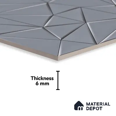3D Wall Tile TL 00630 C Grey Moonstone 12 x 18 inch Glossy Finish High Definition Digital Ceramic Wall Tile - 6 mm