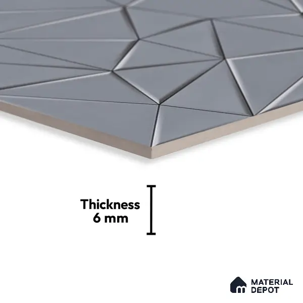 3D Wall Tile TL 00630 C Grey Moonstone 12 x 18 inch Glossy Finish High Definition Digital Ceramic Wall Tile - 6 mm