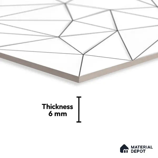 3D Wall Tile TL 00630 A White Oyster 12 x 18 inch Glossy Finish High Definition Digital Ceramic Wall Tile - 6 mm