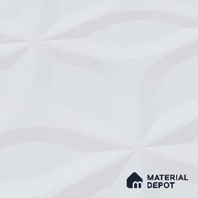 3D Punch Wall Tile TL 06451 Jakarta White 2 ft x 1 ft Ceramic Glossy Finish - 8 mm | Suitable for Living Room, Kitchen & Bathroom (Sample)
