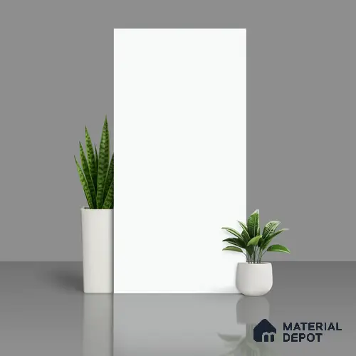 Plain Look Floor & Wall Tile TL 10686 Plain White 4 ft x 2 ft Vitrified Matte Finish - 9 mm