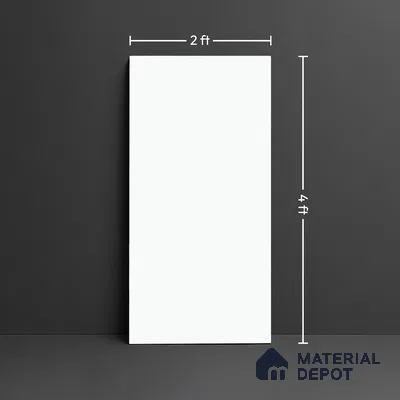 Plain Look Floor & Wall Tile TL 10686 Plain White 4 ft x 2 ft Vitrified Matte Finish - 9 mm