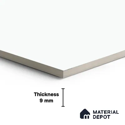 Plain Look Floor & Wall Tile TL 10686 Plain White 4 ft x 2 ft Vitrified Matte Finish - 9 mm