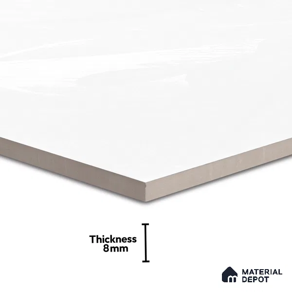 Floral Wall Tile TL 06511  SR BL 4027 Highlighter 2 24 inch x 12 inch Ceramic Glossy Finish - 8 mm | Suitable for Accent / Feature Walls, Bathroom, Kitchen Wall & Backsplashes | Please Expect a Slight Variation of Pattern (Sample)