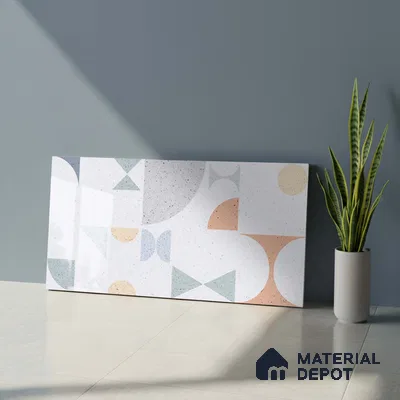 Highlighter Wall Tile TL 06458 B Optima White 2 ft x 1 ft Ceramic Glossy Finish - 8 mm | Suitable For Kitchen, Bathroom & Accent/Feature Wall