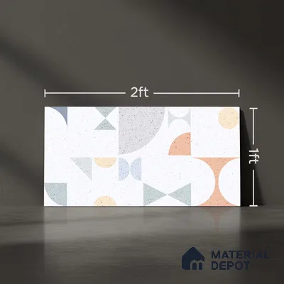 Highlighter Wall Tile TL 06458 B Optima White 2 ft x 1 ft Ceramic Glossy Finish - 8 mm | Suitable For Kitchen, Bathroom & Accent/Feature Wall