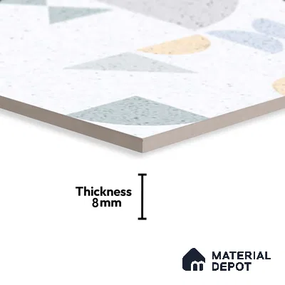 Highlighter Wall Tile TL 06458 B Optima White 2 ft x 1 ft Ceramic Glossy Finish - 8 mm | Suitable For Kitchen, Bathroom & Accent/Feature Wall