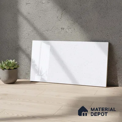 Terrazzo Wall Tile TL 06458 Optima White 2 ft x 1 ft Ceramic Glossy Finish - 8 mm | Suitable for Living Room, Kitchen & Bathroom (Sample)