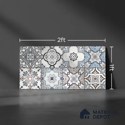 Highlighter Wall Tile TL 06459 C Carara Milky HL 02 2 ft x 1 ft Ceramic Glossy Finish - 8 mm | Suitable for Living Room, Kitchen & Bathroom (Sample)