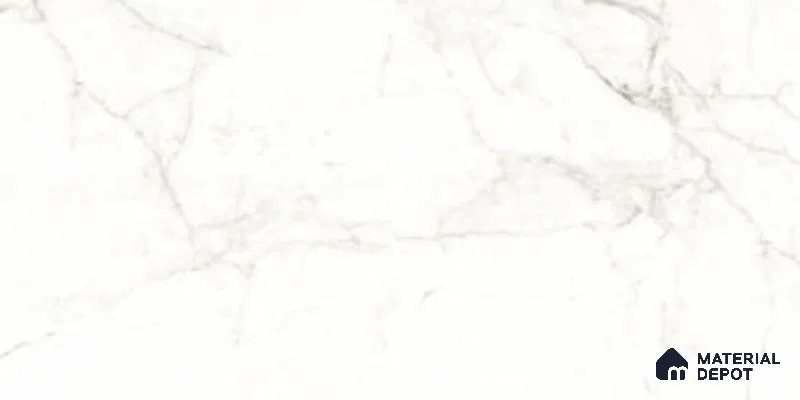 Marble Wall Tile TL 06459 Carara Milky 2 ft x 1 ft Ceramic Glossy Finish - 8 mm | Suitable for Living Room, Kitchen & Bathroom (Sample)