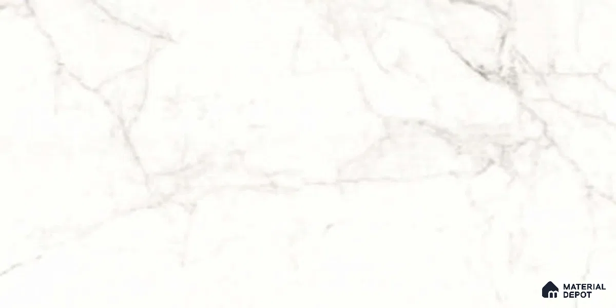Marble Wall Tile TL 06459 Carara Milky 2 ft x 1 ft Ceramic Glossy Finish - 8 mm | Suitable for Living Room, Kitchen & Bathroom (Sample)
