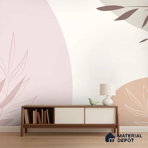 Feathered Foliage Rustic Forest Leaves Scene | WP 04149 B Non Woven Matte Finish Tropical Style Premium Customized size Wallpaper | 150 GSM WP01MTF Paper | (MOQ = 30 Sq. Ft.)
