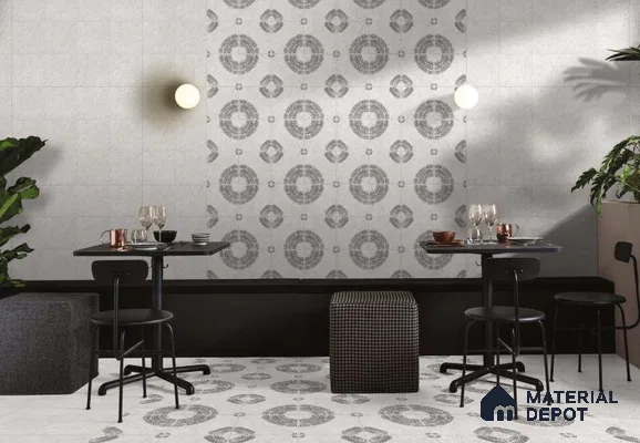 Subway Wall Tile TL 06438 B Coastal Luna Polo 8 x 8 inch Ceramic Matte Finish - 10 mm | 8 Random Design | Suitable for Accent / Feature Walls, Bathroom, Kitchen Wall & Backsplashes (Sample)