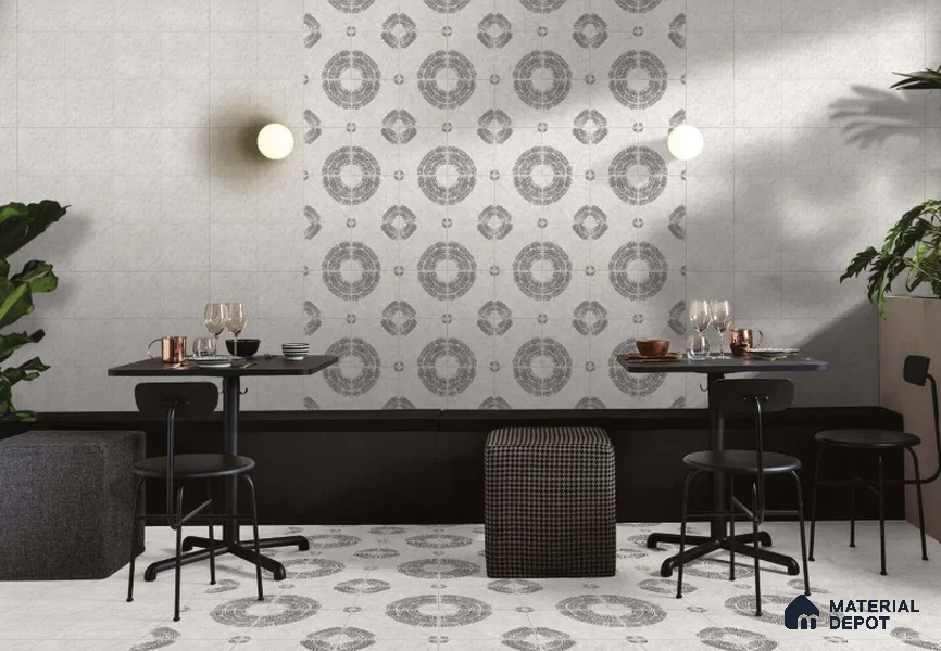 Subway Wall Tile TL 06438 B Coastal Luna Polo 8 x 8 inch Ceramic Matte Finish - 10 mm | 8 Random Design | Suitable for Accent / Feature Walls, Bathroom, Kitchen Wall & Backsplashes (Sample)