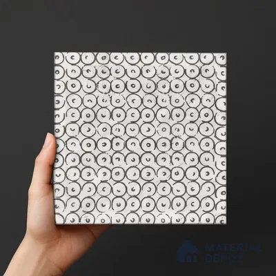 Subway Wall Tile TL 06438 B Coastal Luna Polo 8 x 8 inch Ceramic Matte Finish - 10 mm | 8 Random Design | Suitable for Accent / Feature Walls, Bathroom, Kitchen Wall & Backsplashes (Sample)