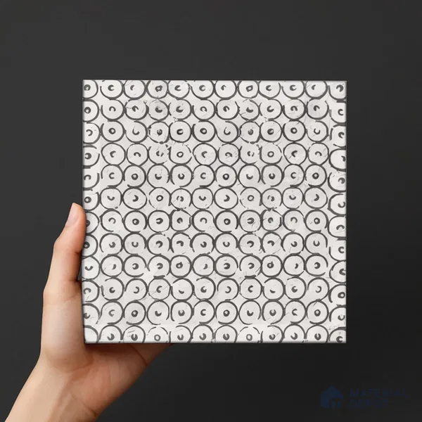 Subway Wall Tile TL 06438 B Coastal Luna Polo 8 x 8 inch Ceramic Matte Finish - 10 mm | 8 Random Design | Suitable for Accent / Feature Walls, Bathroom, Kitchen Wall & Backsplashes (Sample)