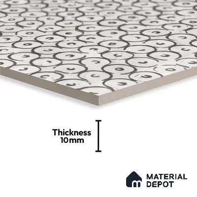 Subway Wall Tile TL 06438 B Coastal Luna Polo 8 x 8 inch Ceramic Matte Finish - 10 mm | 8 Random Design | Suitable for Accent / Feature Walls, Bathroom, Kitchen Wall & Backsplashes (Sample)