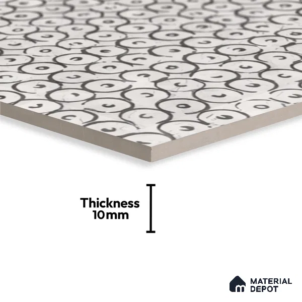 Subway Wall Tile TL 06438 B Coastal Luna Polo 8 x 8 inch Ceramic Matte Finish - 10 mm | 8 Random Design | Suitable for Accent / Feature Walls, Bathroom, Kitchen Wall & Backsplashes (Sample)