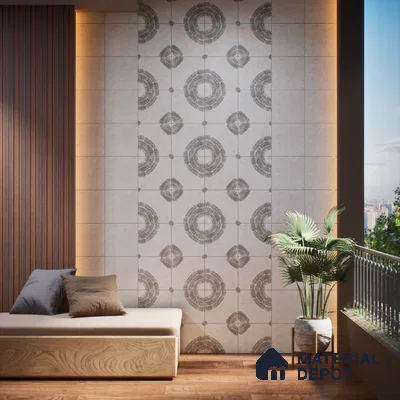 Subway Wall Tile TL 06438 C Coastal Luna Drops 8 x 8 inch Ceramic Matte Finish - 10 mm | 8 Random Design | Suitable for Accent / Feature Walls, Bathroom, Kitchen Wall & Backsplashes (Sample)