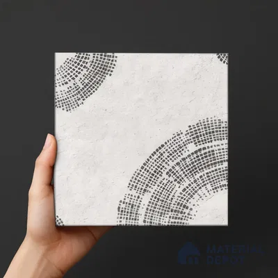 Subway Wall Tile TL 06438 C Coastal Luna Drops 8 x 8 inch Ceramic Matte Finish - 10 mm | 8 Random Design | Suitable for Accent / Feature Walls, Bathroom, Kitchen Wall & Backsplashes (Sample)